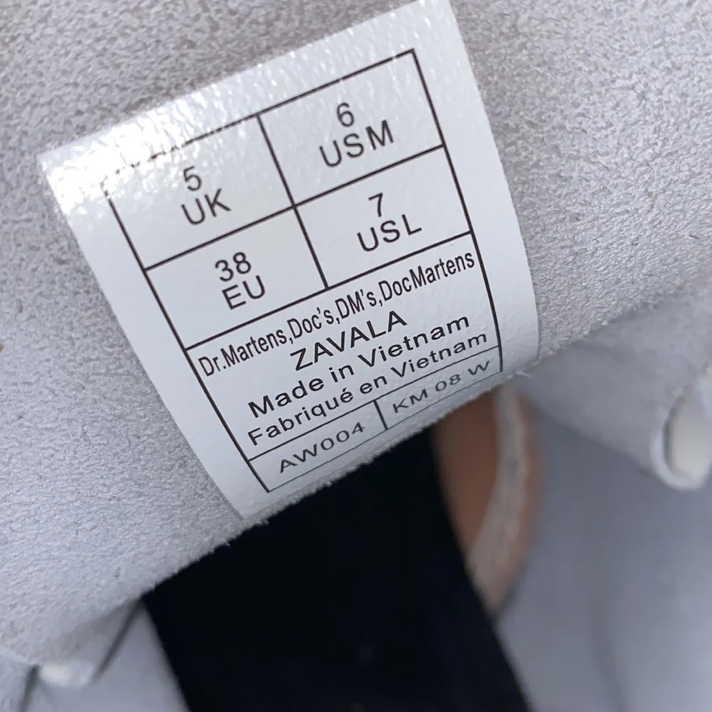 Dr. Martens Zavala White Leather Combat Boots Women’s US 7 - Picture 11 of 11